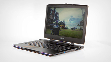 A gaming laptop very high end, playing the hand of  quite thin and very powerful.
