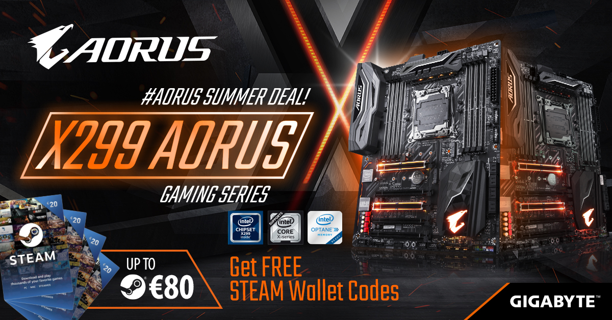 Buy The Latest X299 AORUS Motherboards And Receive Up To €80 Free.